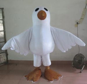 trajes de mascote de pássaro branco halloween roupa de personagem de desenho animado roupa de festa ao ar livre de natal tamanho adulto roupas de publicidade promocional