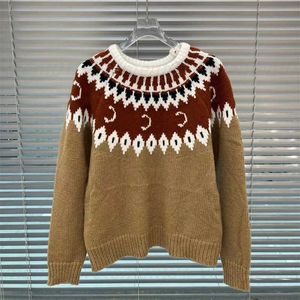 Tasarımcı Sweater Kadın Tasarımcılar Sweatshirt Yüksek kaliteli yün örgü kazakları kadın 2023 Erken Sonbahar Gevşek Yuvarlak Boyun Lady Top Ceket Kadınları