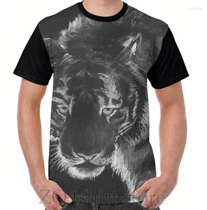 Women's T Shirts Tiger B & N Featured In Back Black Graphic T-Shirt Men Tops Tee Women Shirt Funny Print O-neck Short Sleeve Tshirts