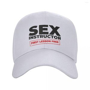 Czapki z daszkiem Sex Instructor Czapka z daszkiem dla kobiet mężczyzn Regulowana czapka taty Letnie czapki typu snapback w stylu streetwear