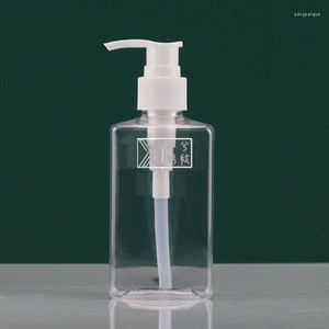 Butelki do przechowywania Kwadratowa butelka do dezynfekcji rąk YUXI 170 ml Plastikowy przezroczysty płyn do demakijażu