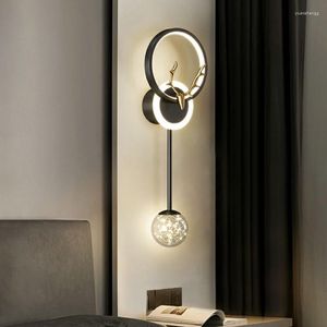 Wall Lamps Indoors El Restaurant LED Lamp For Living Room Nordic Bedside Interior Light Bedroom Decoration Lighting