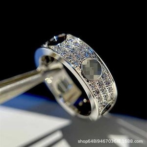 Designer Fashion Gold CNC escultura Carter clássico anel de unhas preto rosa Full Sky Star Wide Edition Casal 18K Diamond Diamond