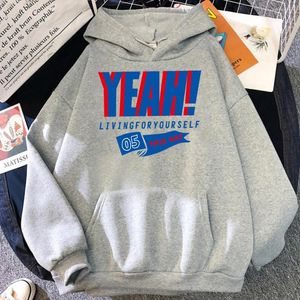 メンズパーカーええ生きている自分自身この方法スウェットシャツ長袖男性女性フリース Spotrswear Y2K 韓国ストリートパーカー