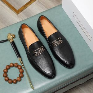 2023 Men Dress Shoes Genuine Leather Fashion Gentlemen Groom Brand Designer Party Wedding Oxfords Casual Footwear Loafers Size 38-44