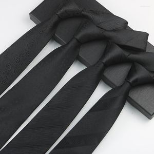 Bow Ties Tide 8cm Black Striped Dot Flowers Solid High Glass Jacquard Poliester Lazy Lazy Lazy Tie
