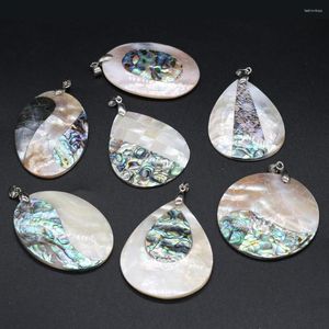 Pendant Necklaces Natural Shell Charms Crack Abalone Seashell For DIY Necklace Making Jewelry Findings Gift Women Men