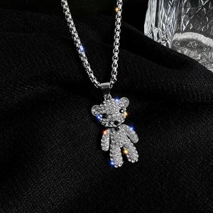 Симпатичная полная бриллиантовая земля Земля Cool Fashion Brand Ожерелье для подвесной личности хип -хоп