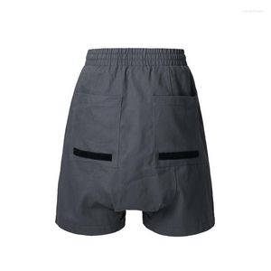 Shorts masculino 2023 multi patchwork com cordão bolso masculino feminino verão superdimensionado roupa vintage lavada