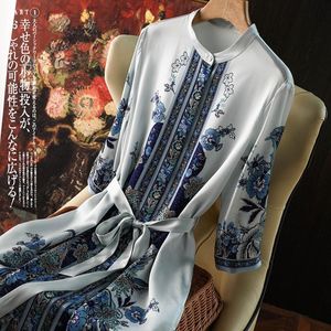 Dresses 2023 Chinese Style Women's Dress Ladies Vintage Floral Printed Long Dresses Female Formal Ocn Frocks Lady Elegant Partwear