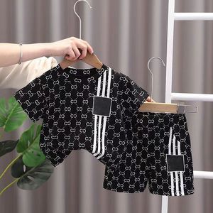 Luxury designer Clothing Sets kids T-shirt short pants monogrammed fashion British fashion brand summer childrens treasures cotton two-piece