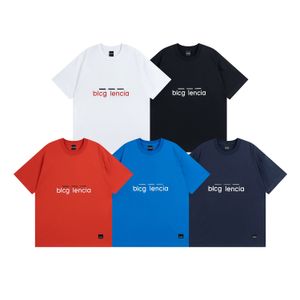 BLCG LENCIA 2023 lato nowy 250g 100% tkanina bawełniana T-shirt mężczyźni wysokiej jakości nadruk kolor spadek rękaw luźne koszulki topy typu oversize 2023124