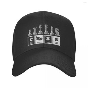 Ballkappen lustige Schachspiele Spielbrett Baseball Cap Sun Protection Verstellbarer Periodensystem der Elemente Dad Hut Sprin Snapback Hüte