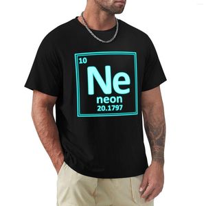 Erkek Polos Periodik Tablo Pun Kimya Nerd Mor Neon T-Shirt Büyük boy Tişörtler Kısa Erkek Tişörtler Pack