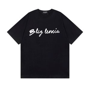 BLCG LENCIA 2023 Verão Novo 250g 100% algodão T-shirt Men de alta qualidade Prinha de luva de queda de colorido Tshirts LOUPS TOPS OURSIMENTES 2023236