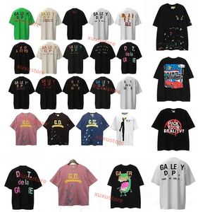 2023 T-Shirts für Damen und Herren, Designer-Galerien, Depts-Shirt, Alphabet-Aufdruck, trendiger Trend, Basic, lässig, Mode, lockeres kurzes T-Shirt, halbe Ärmel, T-Shirts, rosa, weiß und beige, e1