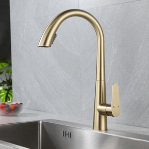 Kitchen Faucets Mixer Faucet Stainless Steel Material White Black Gun Grey Brushed And Golden Color Hose 60cm Pull Out