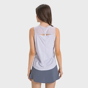051 Tank Tops Sleeveless Shirt Women Vest Yoga Shirts Back Hollow Blouse Quick-Drying Running Smock Breathable Sweatshirt