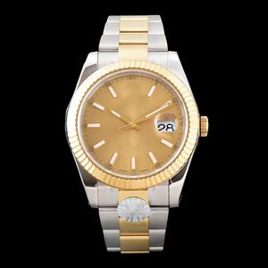 Wysokiej jakości mężczyźni Watch 41 mm 18K Gold 2813 Ruch Automatyczna męska bransoletka zegarki Luminous Wodoodporne 126333 zegarek