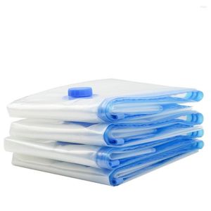 Storage Bags Vacuum Bag For Clothes With Valve Transparent Border Folding Compressed Organizer Travel Space Saving Seal Packet