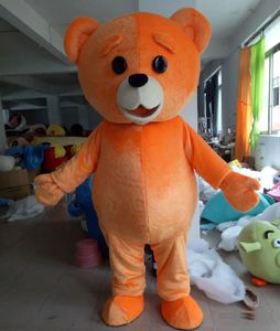 halloween orange colour plush teddy bear Mascot Costumes Cartoon Character Outfit Suit Xmas Outdoor Party Outfit Adult Size Promotional Advertising Clothings