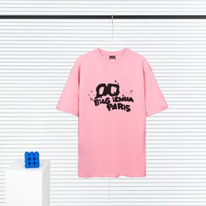 BLCG LENCIA 2023 夏新 250 グラム綿 100% 生地 Tシャツ男性高品質プリントカラードロップスリーブルーズ Tシャツオーバーサイズトップス 202394