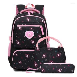 Mochilas escolares para meninas, crianças, mochilas de impressão fofas, 3 pçs/conjunto, mochilas escolares, moda, meninas, mochilas