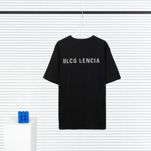 BLCG LENCIA 2023 Summer New 250g 100% Cotton T-shirt Men High Quality Print Color Sleeve Drop Tshirts Oversize Tops 202358