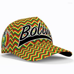 Ball Caps Bolivia Baseball Бесплатное 3D на заказ номером логотип команда бол Country Travel Испанская нация боливийский флаг головной убор