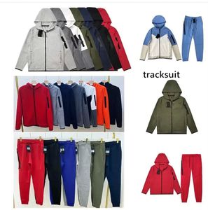 Designer Tracksuit Męski utwór Nake Tech garnitus Hoodie Europe American Basketal Football Track Suit Damskie Kurtka z kapturem z kapturem z kapturem Spring Mens Set M-2xl