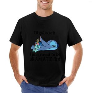 Polos Masculinas I'll Get Over It I Just Need To Be Dramatic First T-Shirt Tees Oversized Tees Mens White T-shirts