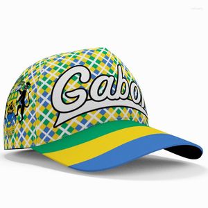 Gorras de béisbol Gorra de béisbol de Gabón Nombre personalizado gratis Logotipo del equipo Sombreros con pico Gab Country Travel Nación francesa Bandera de Gabón Sombrero de Gabonaise