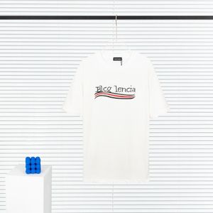 BLCG LENCIA 2023 Summer New 250g 100% Cotton T-shirt Men High Quality Print Color Sleeve Drop Tshirts Oversize Tops 202344
