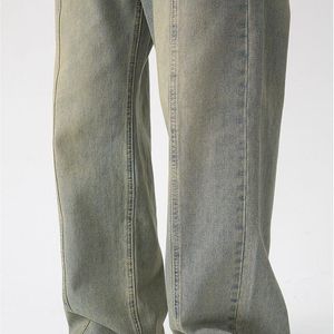 Klänning iefb herrar bär våren nya denimbyxor mark raka byxor mode amerikansk high street 2023 breda ben jeans vintage 9a7445