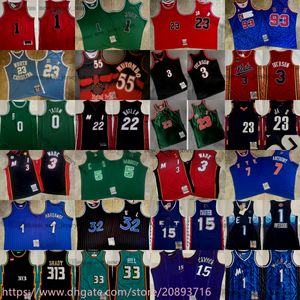 Autentisk dubbel broderad throwback Eastern basket 1 Derrick Rose Jersey Shady 313 Eminem Jayson Tatum Mutombo Giannis LeBron Antetokounmpo James