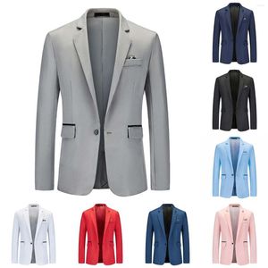 Men's Suits Mens Suit Slim Fit One Button Solid Tuxedo Acket Business Wedding Party Homecoming For Men