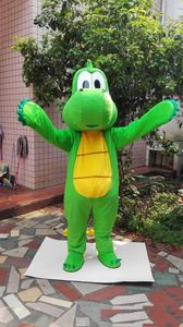 halloween Green dragon Dinosaur Mascot Costumes Cartoon Character Outfit Suit Xmas Outdoor Party Outfit Adult Size Promotional Advertising Clothings