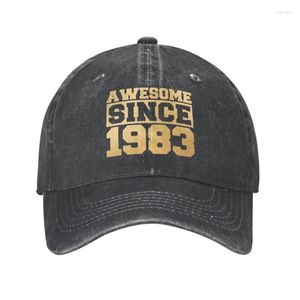 Ball Caps Custom Cotton 1983 Birthday Baseball Caps Sports Men Women's Adjustable Dad Hat Summer