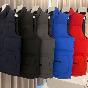 Puffer Vest Tasarımcı Vestmens Veck Erkek ve Kadın Sweatshirt Otantik Lüks Kaz Tüy Malzeme Gevşek Moda Trendi Ceket Kırmızı Su geçirmez Ceket Boyutu XS-2XL