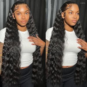 Wave Deep Frontal Brontal HD Lace 13x6 Human Hair Brazilian Wigs on Sal