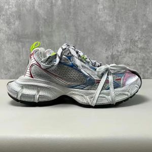 Designer di scarpe casual del marchio di moda parigino nove generazioni 3XL scarpe da ginnastica da ginnastica basse con lacci in rete B suola spessa che aumenta le vecchie scarpe da ginnastica delle coppie