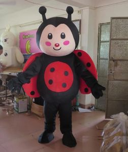 costumi della mascotte della coccinella per adulti di qualità di halloween costume del vestito del personaggio dei cartoni animati vestito da festa all'aperto di natale abbigliamento pubblicitario promozionale per adulti