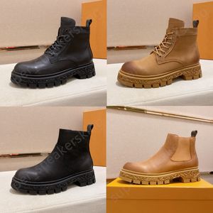 Роскошные мужчины классика Chelsea Boots Calfskin Martin Boots High Top Rubber Rubber без скольжения Ancole Boots Original Box