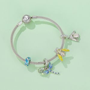 Nova chegada autêntica coleção de verão de prata esterlina 925 encantos de libélula pingente de inseto ajuste original pandora pulseira pulseira DIY jóias pingente de mudança de cor