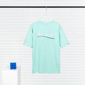 BLCG LENCIA 2023 Summer New 250g 100% Cotton T-shirt Men High Quality Print Color Sleeve Drop Tshirts Oversize Tops 202359