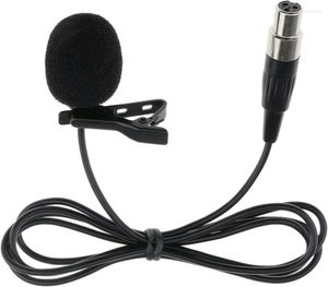 Microphones 2x Professional Lavalier Lapel Microphone Mic W/Clip Unidirectional 3-Pin XLR Convenient Clip On Black