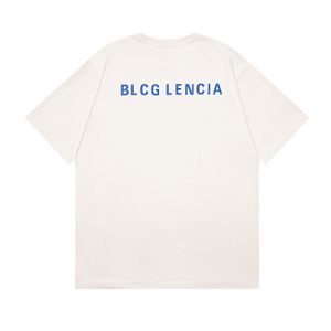 BLCG LENCIA 2023 Summer New 250g 100% Cotton T-shirt Men High Quality Print Color Sleeve Drop Tshirts Oversize Tops 2023217