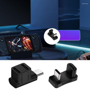 Datorkablar 100W Typ-C Splitter Adapter 1 Till 2 Hane Hona Omvandlare Snabbladdning Hög Dataöverföring 4k Videoutgång rät vinkel