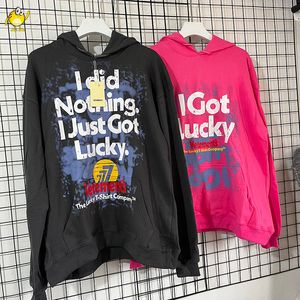 Prawdziwe zdjęcia bluzy mężczyźni kobieta 2023fw nowych moda Vintage list drukuj Streetwear sweter oversize bluzy