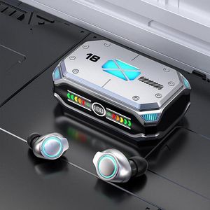 M43 Drahtloser Kopfhörer Bluetooth 5.3 mit RGB-Lichteffekt Touch Control Mini-Kopfhörer IPX7 Wasserdicht High-Definition-Stereo